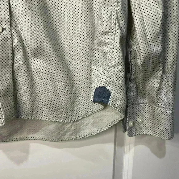 BANANA REPUBLICANS Gray & Navy Button Down Slim Fit Shirt - Picture 2 of 5